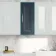Inky Blue Wall Hung Cabinet 700x300mm - Brass Knurled Handles
