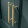 Monaco Midnight Green Combination Vanity Traditional Basin with Marble Top & Boston Toilet 1200mm - Brass Knurled Handles