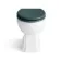 Monaco Midnight Green Combination Vanity Traditional Basin with Marble Top & Hudson Toilet with Wooden Seat 1200mm - Brass Knurled Handles
