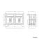 Lucia Graphite Grey Double Vanity with Marble Top & Curved Counter Top Basin 1200mm - Brass Knurled Handles