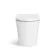 Harper Gloss White Combination Vanity Basin with Marble Top & Tucson Toilet 1200mm - Brushed Brass Accents