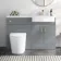 Harper Stone Grey Combination Vanity Basin and Boston Toilet 1200mm - Brushed Brass Accents - Right Handed