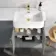 Harper Stone Grey Combination Vanity Basin and Boston Toilet 1200mm - Brushed Brass Accents - Right Handed