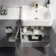 Harper Stone Grey Combination Vanity Basin with Marble Top 1500mm (Excludes Toilet) - Brushed Brass Accents