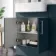 Harper Navy Blue Vanity with Semi Recessed Basin 600mm