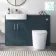 Harper Navy Blue Combination Vanity Basin and Boston Toilet 1200mm