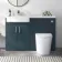 Harper Navy Blue Combination Vanity Basin and Boston Toilet 1200mm - Left Handed