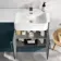 Harper Navy Blue Combination Vanity Basin and Boston Toilet 1200mm - Right Handed
