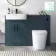 Harper Navy Blue Combination Vanity Basin and Boston Toilet 1200mm - Black Accents
