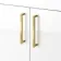 Harper Gloss White Vanity with Semi Recessed Basin 500mm - Brushed Brass Accents