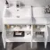 Foster Gloss White Combination Vanity Basin with Marble Top 1500mm - Excludes Toilet