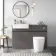 Foster Tungsten Grey Back To Wall Unit and Boston Toilet