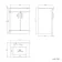Mersey Gloss White Basin Vanity 600mm - Black Accents