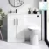 Mersey Gloss White Combination Vanity Basin and Austin Toilet 1000mm - Black Accents