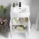 Mersey Gloss White Combination Vanity Basin and Austin Toilet 1000mm - Black Accents