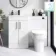 Mersey Gloss White Combination Vanity Basin and Miami Toilet 1000mm - Black Accents