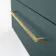 Elba Midnight Green Wall Hung Basin Drawer Vanity 800mm - Brushed Brass Accents
