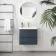 Corsica Inky Blue Wall Hung Slimline Basin Drawer Vanity 600mm