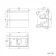 Corsica Inky Blue Wall Hung Slimline Basin Drawer Vanity 600mm