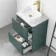 Corsica Midnight Green Vanity Drawer with Marble Top & Marin Basin 600mm