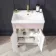 Bermuda Cashmere Pink Basin Vanity 600mm - Brass Knurled Handles