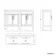 Bermuda Cashmere Pink Double Basin Vanity 1200mm - Brass Knurled Handles