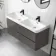 Corsica Tungsten Grey Wall Hung Double Basin Drawer Vanity 1200mm