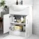 Quartz Gloss White Vanity with Semi Recessed Basin 650mm