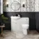 Capri Cotton White Combination Vanity Basin and Austin Toilet 1050mm - Chrome Handles