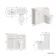 Capri Cotton White Combination Vanity Basin and Austin Toilet 1050mm - Chrome Handles