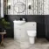 Capri Cotton White Combination Vanity Basin and Miami Toilet 1050mm - Chrome Handles