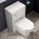 Capri Cotton White Combination Vanity Basin and Miami Toilet 1050mm - Chrome Handles