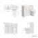Capri Cotton White Combination Vanity Basin and Miami Toilet 1050mm - Chrome Handles