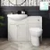 Capri Cotton White Combination Vanity Basin and Austin Toilet 1150mm - Chrome Handles