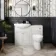 Capri Cotton White Combination Vanity Basin and Austin Toilet 1150mm - Chrome Handles