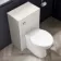 Capri Cotton White Combination Vanity Basin and Austin Toilet 1150mm - Chrome Handles