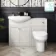 Capri Cotton White Combination Vanity Basin and Miami Toilet 1150mm - Chrome Handles