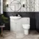 Capri Cotton White Combination Vanity Basin and Miami Toilet 1150mm - Chrome Handles