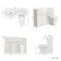 Capri Cotton White Combination Vanity Basin and Miami Toilet 1150mm - Chrome Handles