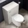 Capri Cotton White Combination Vanity Basin and Austin Toilet 1350mm - Chrome Handles