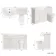 Capri Cotton White Combination Vanity Basin and Austin Toilet 1350mm - Chrome Handles