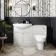 Capri Cotton White Combination Vanity Basin and Miami Toilet 1350mm - Chrome Handles