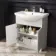 Capri Cotton White Combination Vanity Basin and Miami Toilet 1350mm - Chrome Handles