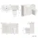 Capri Cotton White Combination Vanity Basin and Miami Toilet 1350mm - Chrome Handles