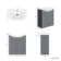 Capri Fog Grey Vanity with Semi Recessed Basin 750mm - Chrome Handles
