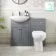 Capri Fog Grey Combination Vanity Basin and Austin Toilet 1050mm - Chrome Handles