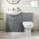 Capri Fog Grey Combination Vanity Basin and Miami Toilet 1150mm - Chrome Handles