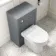 Capri Fog Grey Combination Vanity Basin and Miami Toilet 1150mm - Chrome Handles