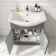 Capri Slate Grey Vanity with Semi Recessed Basin 750mm - Brushed Handles