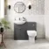 Capri Slate Grey Combination Vanity Basin and Miami Toilet 1050mm - Chrome Handles